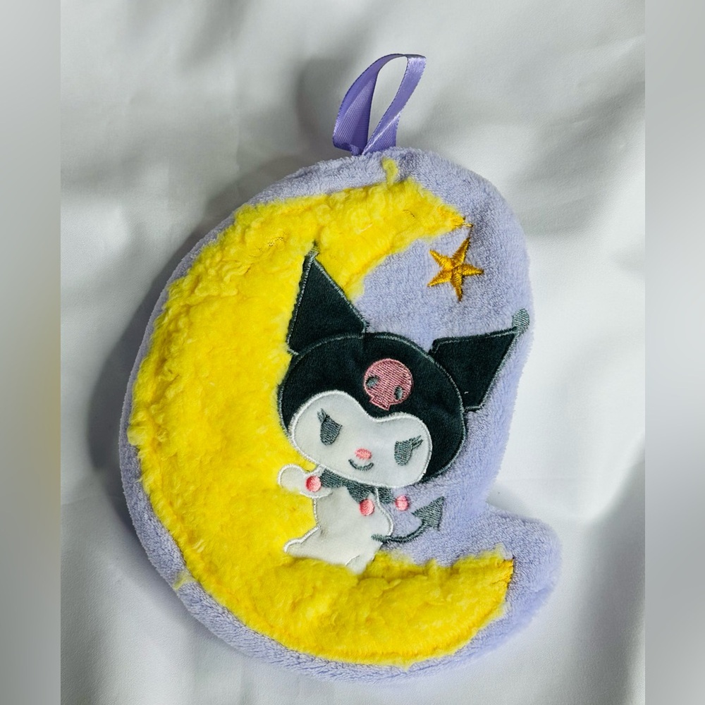 Sanrio KUROMI 1 Hanging Padded Thick Wash Cloth - Picture 2 of 7